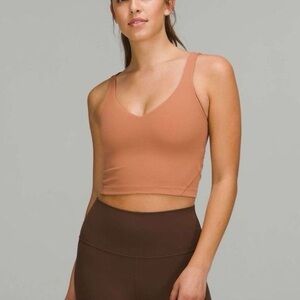 Lululemon 20 Align Tank Top Women's Dusty Clay Yoga Pilates built in tank bra